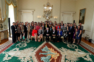 President Higgins welcomes IUA and the HICA Project Group to the Aras – 19 June 2017