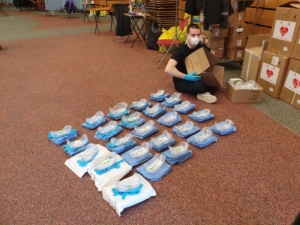 UCD Centre EMS preparing Personal Protective Equipment as part of a daily training session