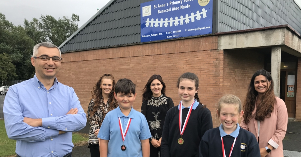 Happy Maths - Pierpaulo Dondio and team from TU Dublin with Fettercairn School 5th Class Prizewinners
