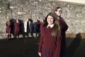 Students from Mercy Secondary School Inchicore with Dr Katriona O'Sullivan 