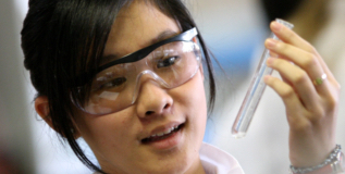 Student with Test Tube