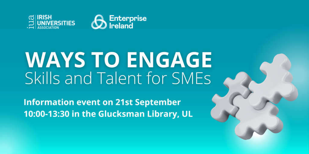 Ways to engage, skills and talent for SME's, hybrid information event on Sept 21st at 10am