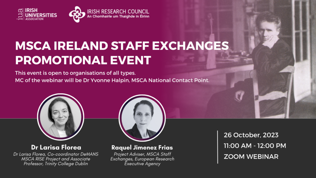 MSCA Ireland Staff Exchanges Promotional Event