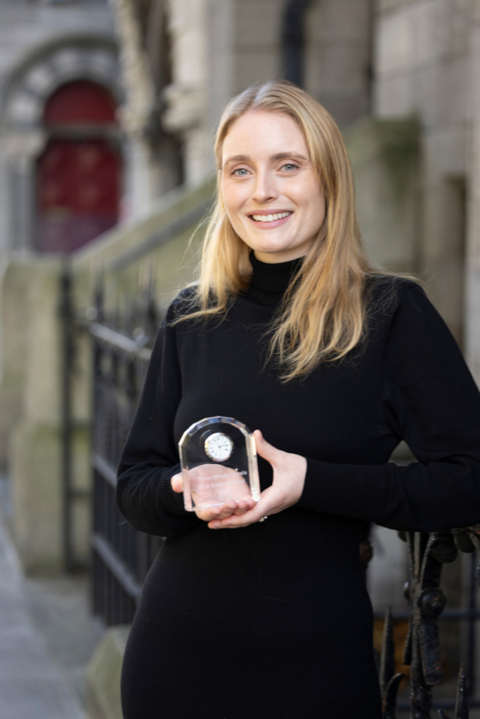 J0344440164 Lianne Shanley winner of the 2023 IUA National 3 Minute Thesis Competition